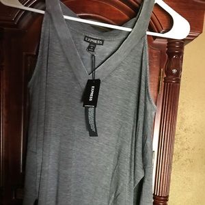Express cold shoulder long sleeve shirt